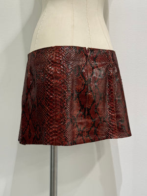 S/S2001 Dolce & Gabbana Python leather mini skirt