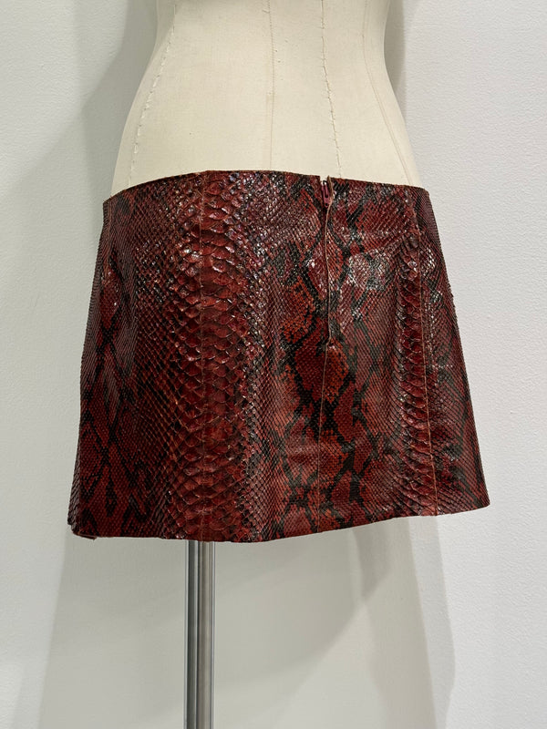S/S2001 Dolce & Gabbana Python leather mini skirt