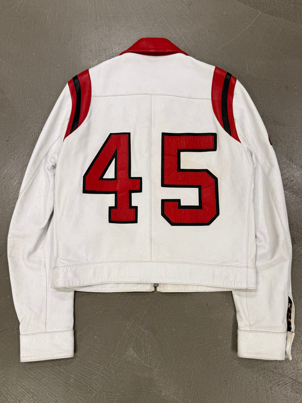 2001 Dolce & Gabbana “45” runway leather racing jacket