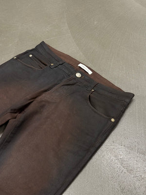 Pierre Balmain waxed faded jeans