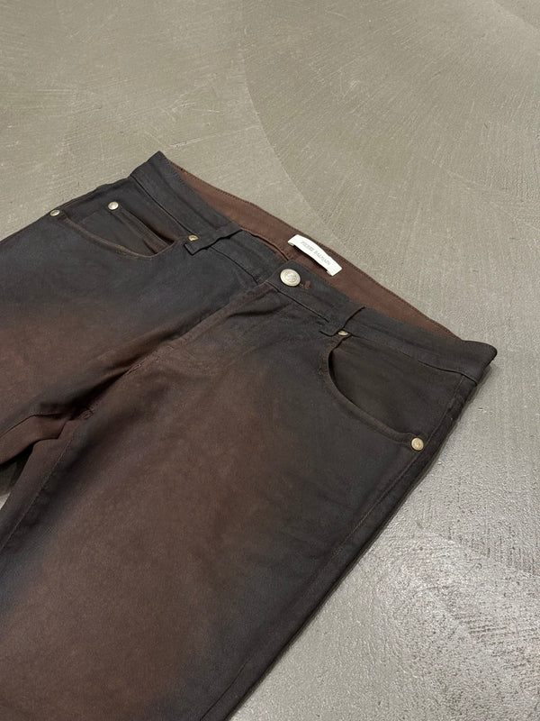 Pierre Balmain waxed faded jeans
