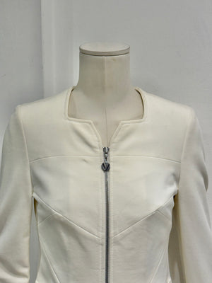 2000s Gianni Versace back zip structured paneled jacket
