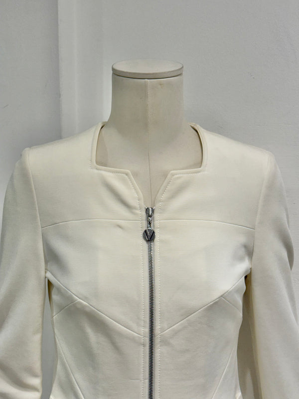 2000s Gianni Versace back zip structured paneled jacket