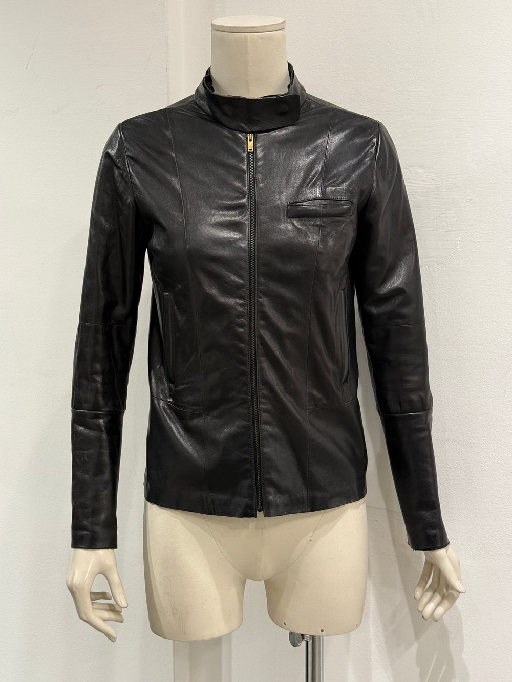 A/W2013 Maison Margiela MM6 fitted leather jacket