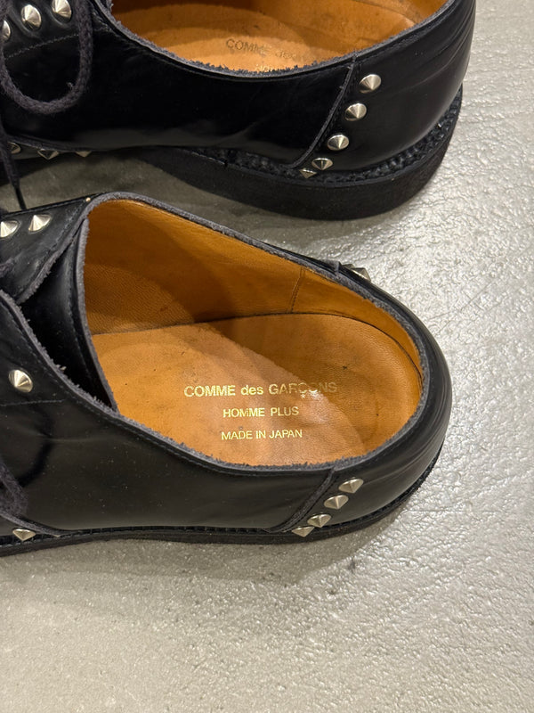 2010s Comme des Garçons studded leather derby shoes