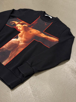 2010s Givenchy faun artwork cross sweatshirt
