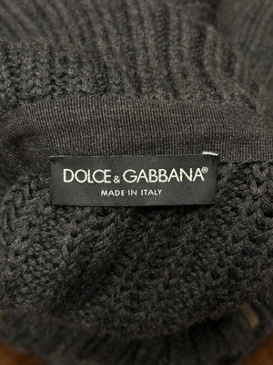 A/W2003 Dolce & Gabbana double zipper ribbed knit
