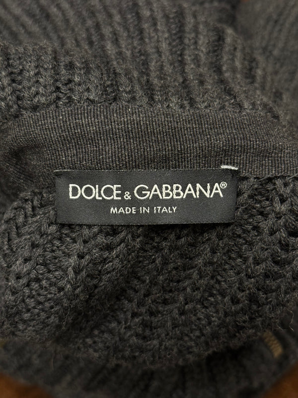 A/W2003 Dolce & Gabbana double zipper ribbed knit