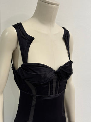 S/S2004 Gucci by Tom Ford bondage corseted dress