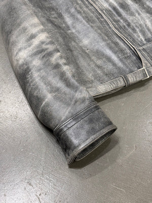 A/W2002 Dior by Hedi Slimane distressed leather jacket
