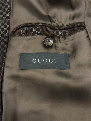 Gucci by Tom Ford mini GG monogram suede bomber jacket