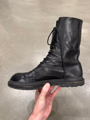 2000s Ann Demeulemeester combact leather boots