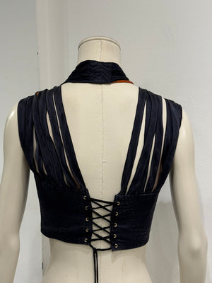 S/S1989 Jean Paul Gaultier iconic cone bra corset with shoulder straps
