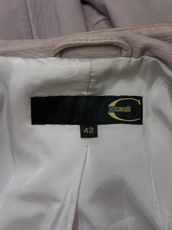 2000s Cavalli napoleon studded suede moto jacket