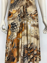 Load image into Gallery viewer, SS2004 Roberto Cavalli feather print silk dress
