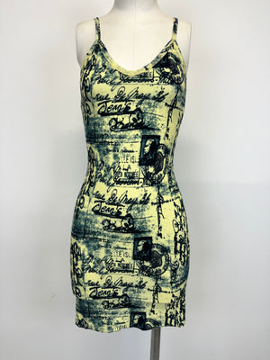1990s Jean Paul Gaultier postcard mini dress