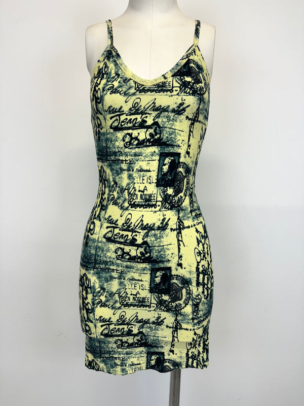 1990s Jean Paul Gaultier postcard mini dress