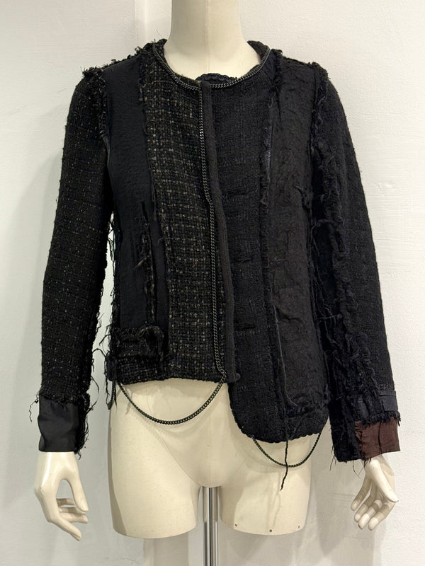 A/W2004 MAISON MARGIELA artisanal reconstructed jacket with metal chains