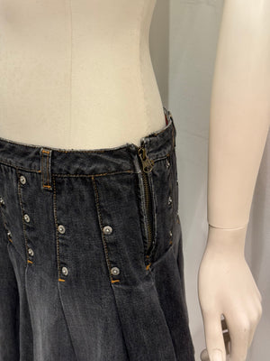 2004 Dolce & Gabbana asymmetrical studded mini skirt