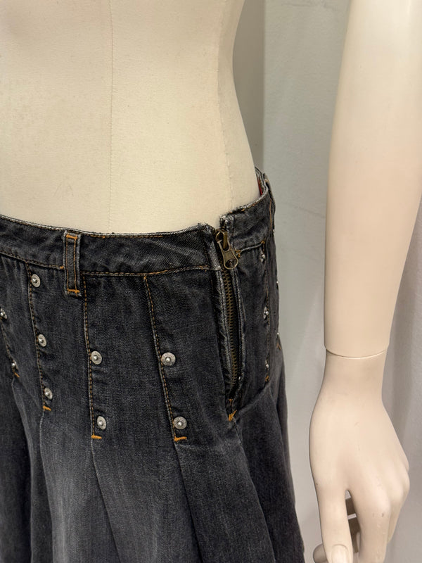 2004 Dolce & Gabbana asymmetrical studded mini skirt