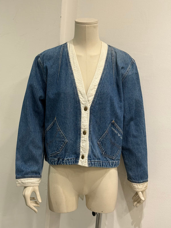 1990s Emporio Armani cropped denim jacket