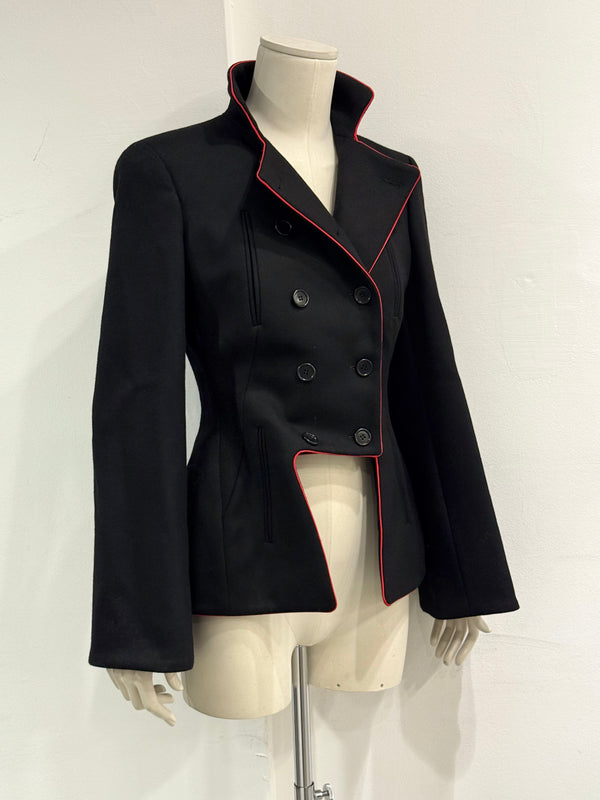 A/W2011 Alexander McQueen runway double breasted officer wool military jacket