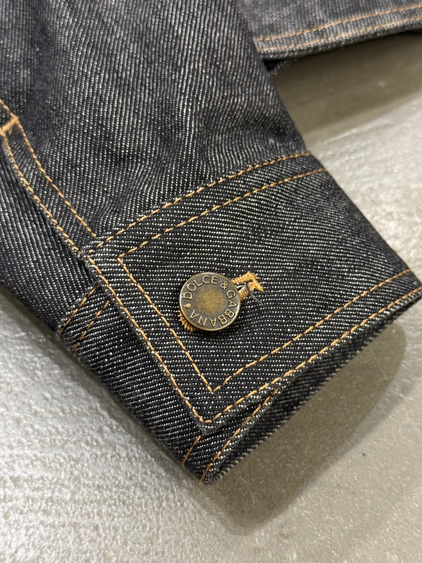 2002 Dolce & Gabbana butterfly denim jacket