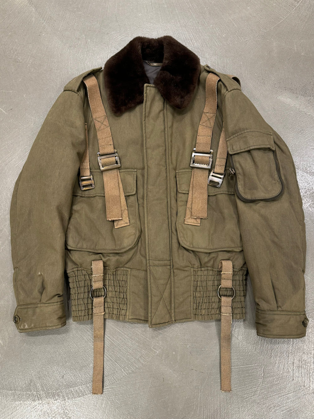 A/W 2003 Dolce & Gabbana parachute bondage bomber jacket