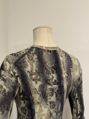 2003 Roberto Cavalli abstract print midi dress