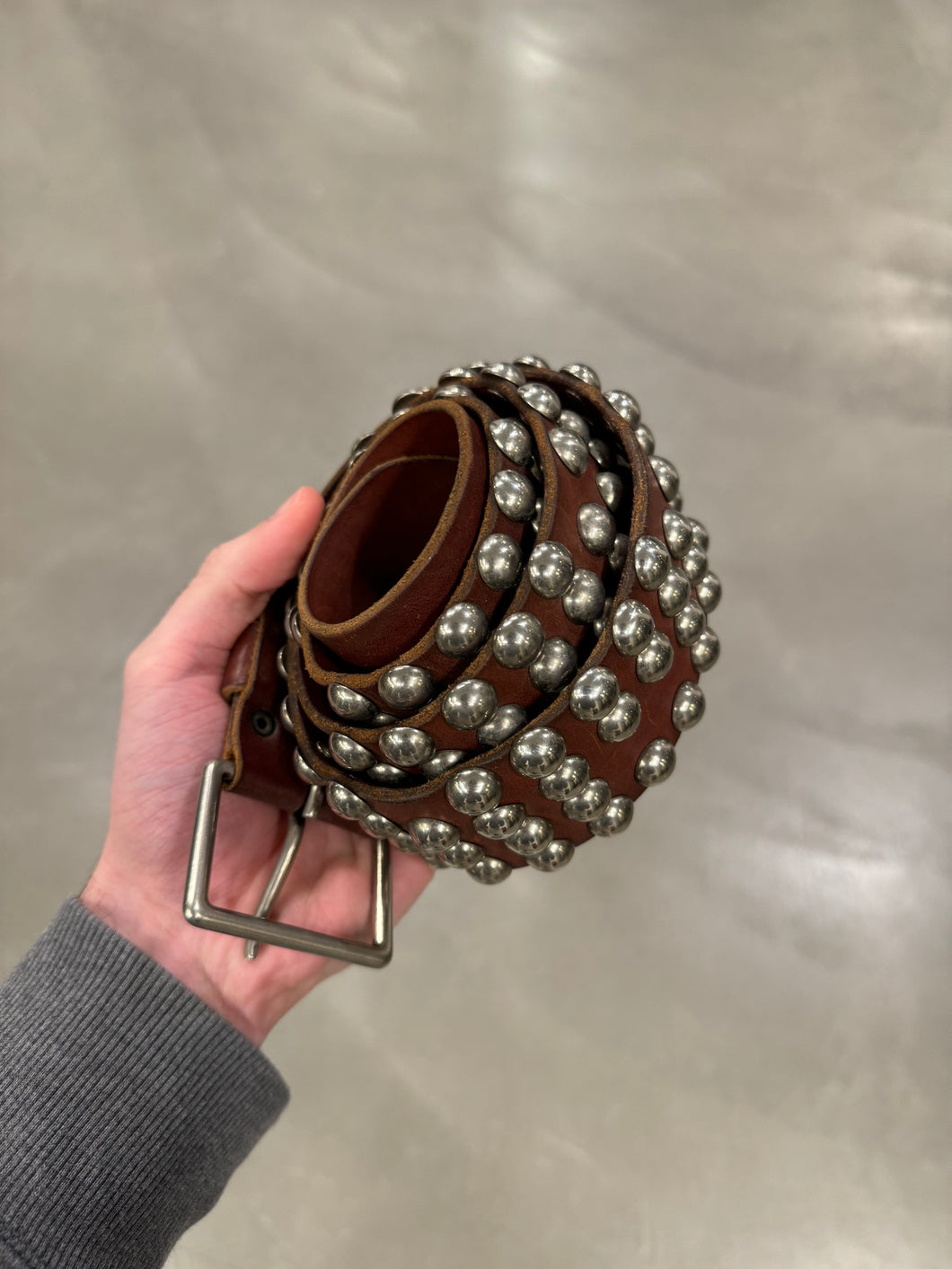 2000s Maison Margiela rare oversize studded heavy belt