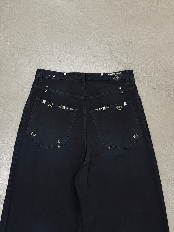 S/S2024 Balenciaga pierced wide-leg jeans