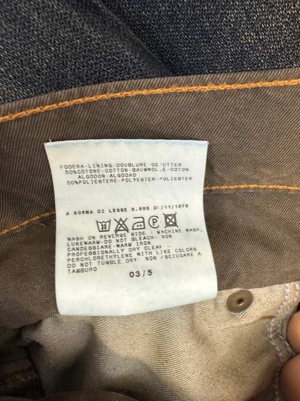 AW2003 D&G double waisted asymmetrical pockets jeans
