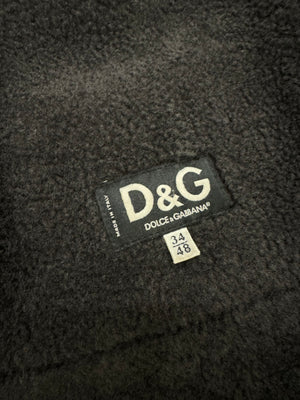 A/W2003 Dolce & Gabbana multi-pockets leather coat