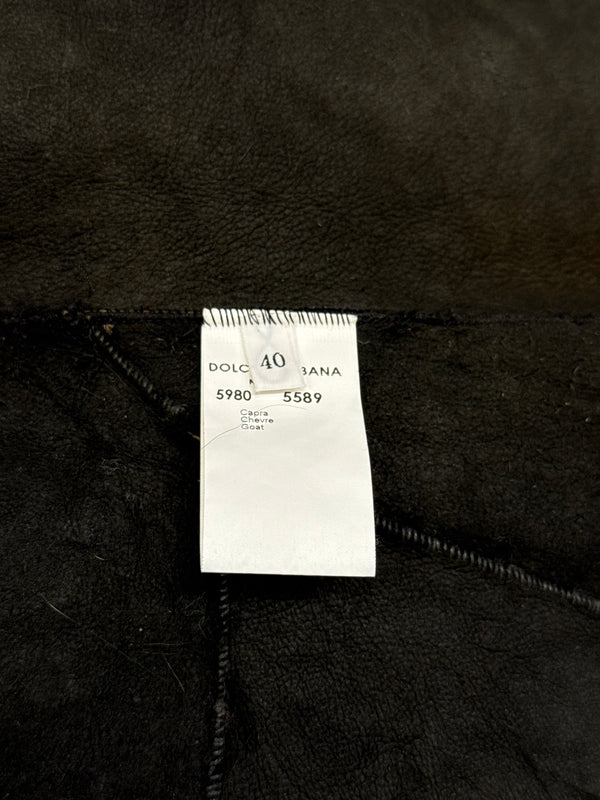 2000s Dolce & Gabbana real fur leather vest