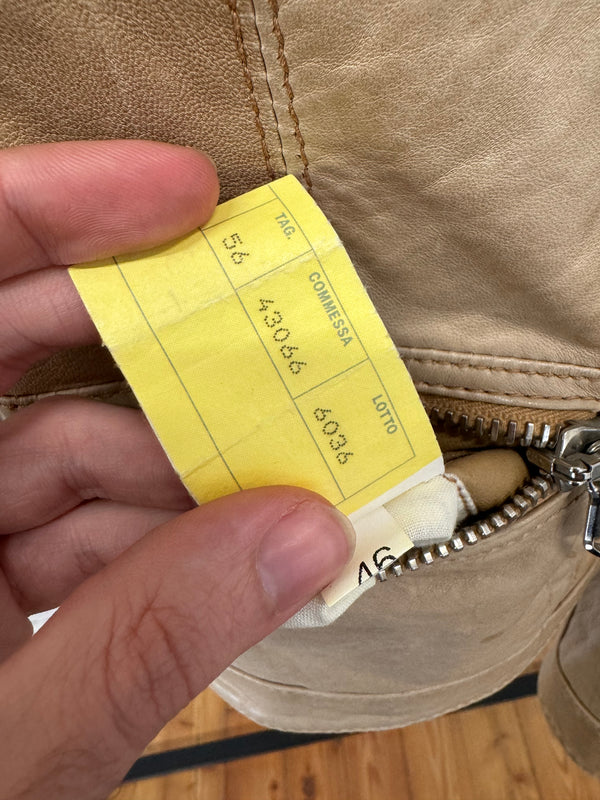2002 Dolce & Gabbana zipper leather jacket