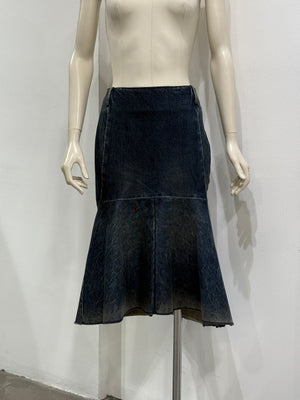 2020 Balenciaga by Demna midi denim skirt