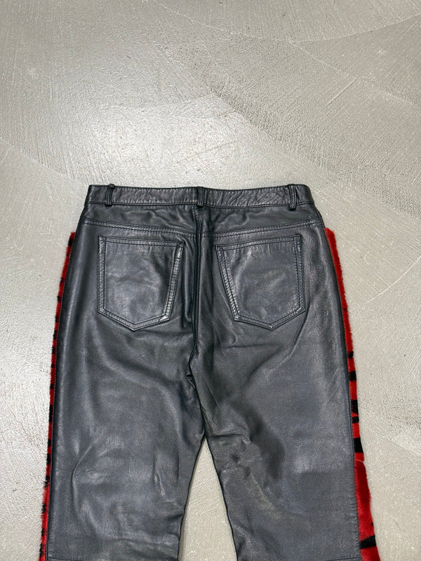 2000s Cavalli hybrid tiger leather pants