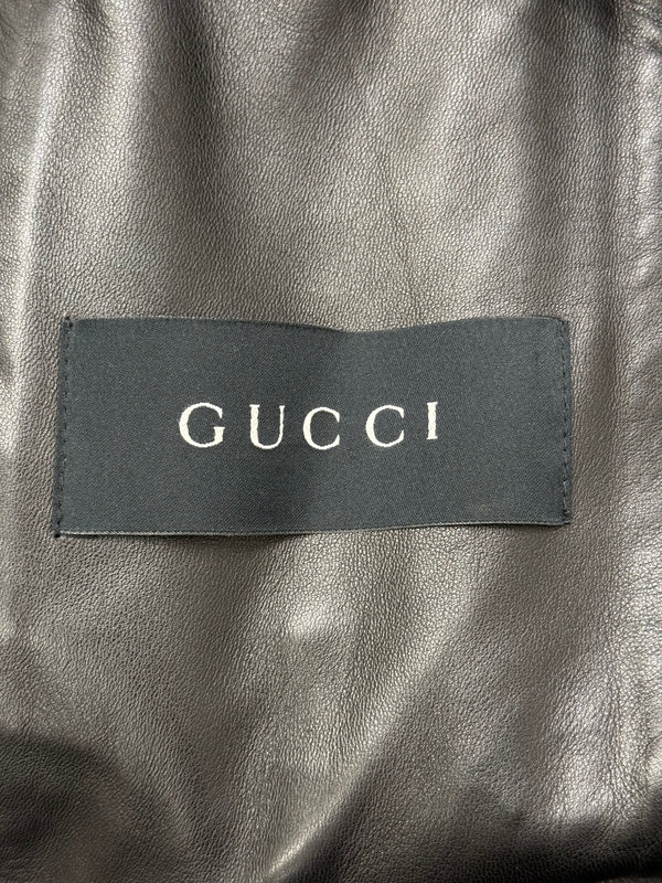 2000s Gucci by Tom Ford biker leather jacket