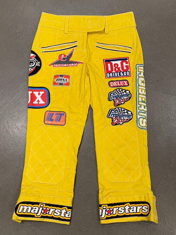 S/S2004 D&G racing motocross patch detailed pants