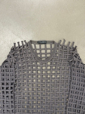 S/S2012 Dolce & Gabbana layered net grid top
