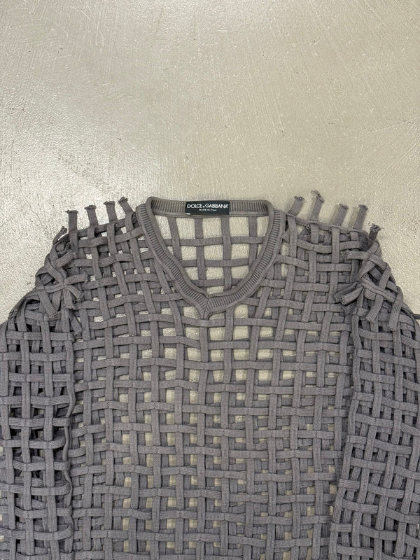 S/S2012 Dolce & Gabbana layered net grid top