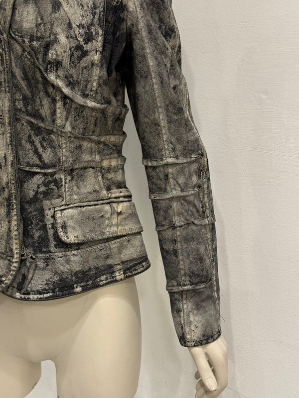 A/W2006 Christian Dior by John Galliano runway painted denim jacket