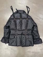 Load image into Gallery viewer, 1990s Roberto Cavalli harness bondage puffer jacket
