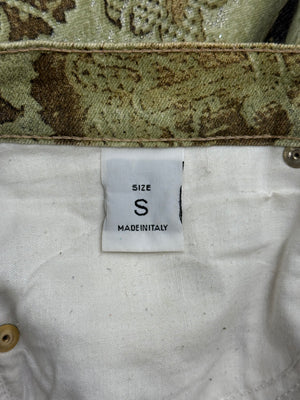 2000s Roberto Cavalli print embellished jeans