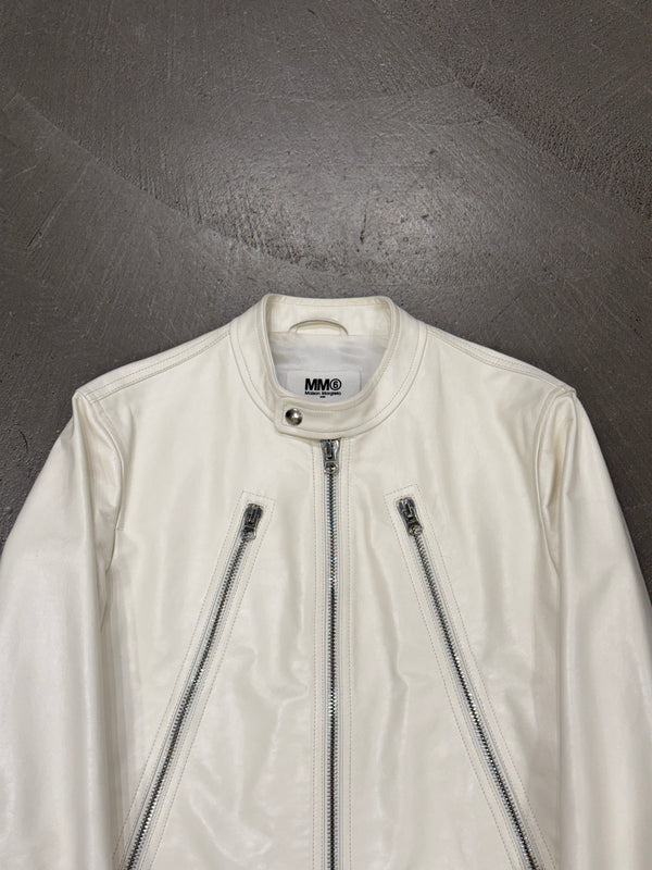 S/S2020 Maison Margiela MM6 five zipper leather jacket