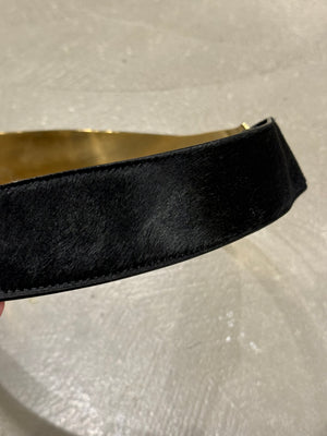A/W1996 Gucci runway pony hair metal belt