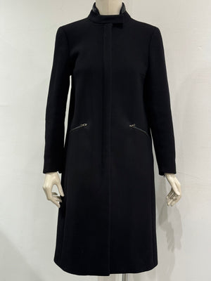 A/W1999 Prada wool long coat with leather details