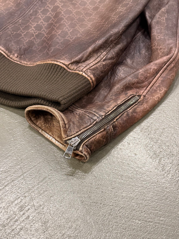 2010s Gucci "Guccissima" monogram leather jacket