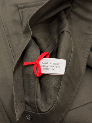 S/S2018 Saint Laurent sample cropped aviator blazer