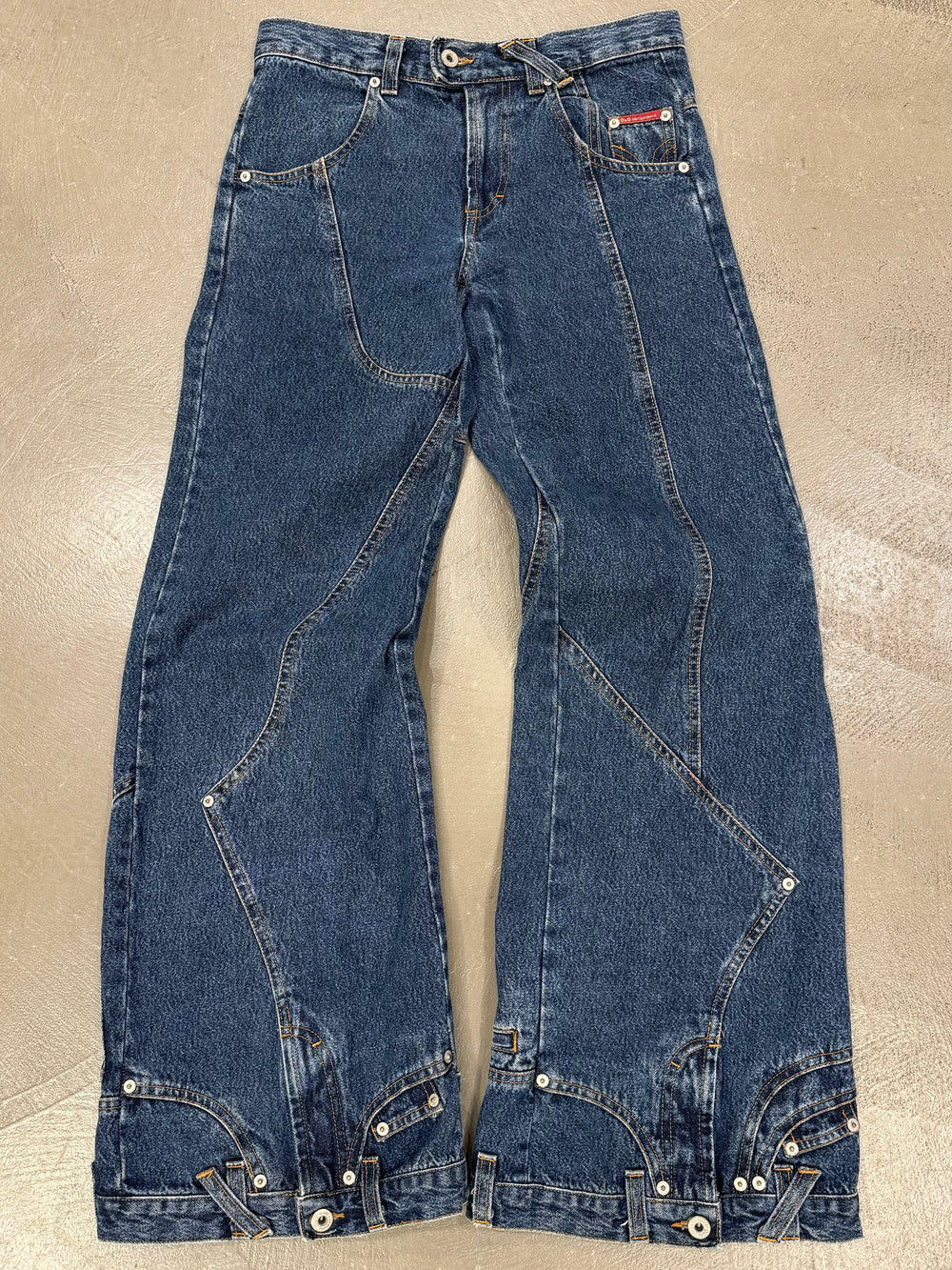 A/W2003 Dolce & Gabbana upside down waisted leg jeans